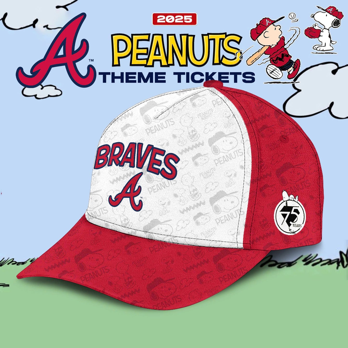 Atlanta Braves x 75th Anniversary Of Peanuts Limited Edition Jersey 2025