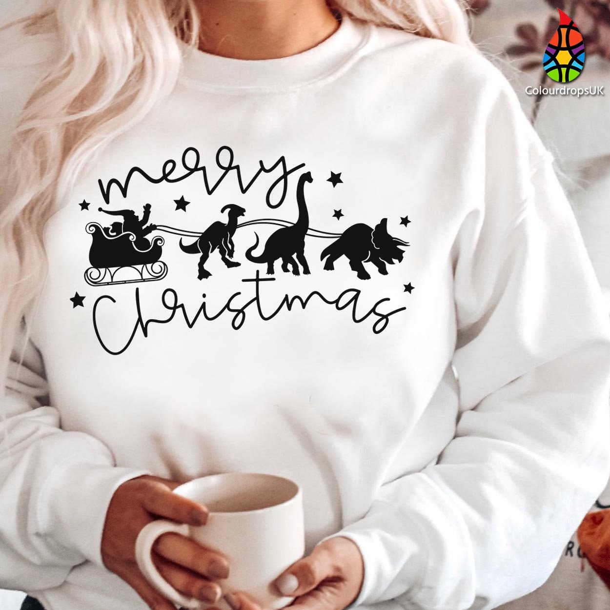 SWEATSHIRT (5110) Merry Christmas TREE REX Christmas Dinosaur Xmas Sweatshirt Christmas jumper funny Lapland gift for  Mens Womens Christmas