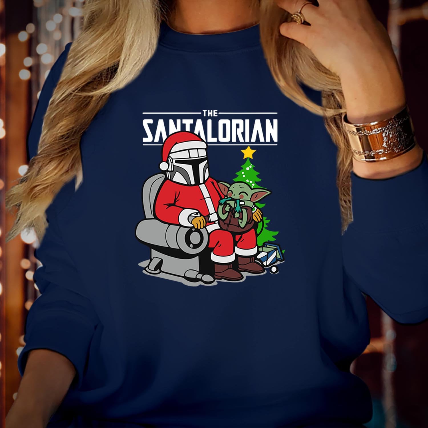 SWEATSHIRT (5306) The SANTALORIAN The North Pole Santa Claus Christmas Jumper Santa Costume Elf Party Outfit