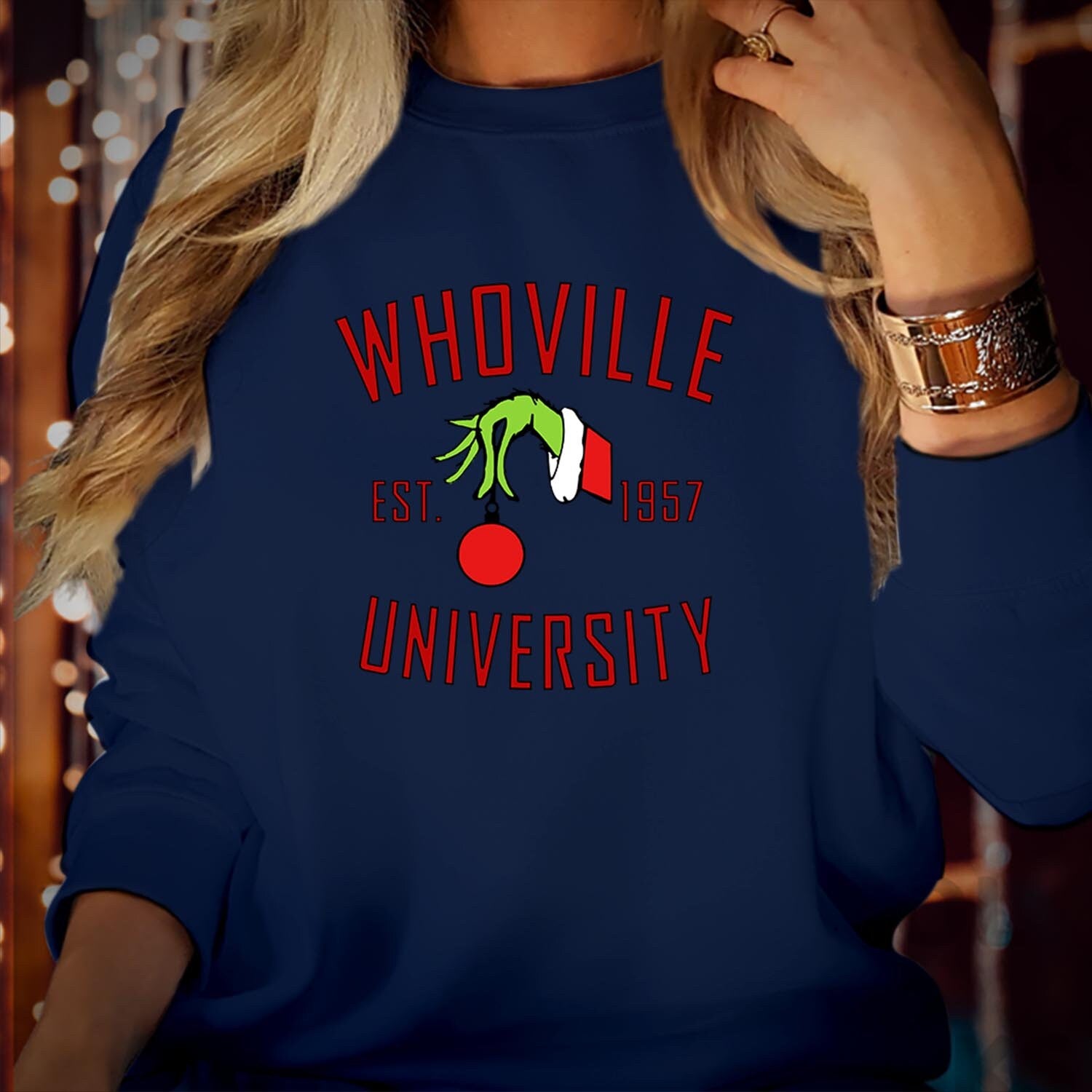 SWEATSHIRT (5083) WHOVILLE UNIVERSITY Est 1957 Home of Christmas Love Jumper Merry Xmas That's it I'm not going Xmas Party gift for her