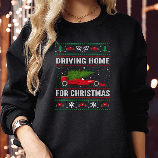 SWEATSHIRT (5229) Driving Home For Christmas Car Cars Lover Sports Dad Grandad Grandpa Xmas Gift  Christmas Jumper