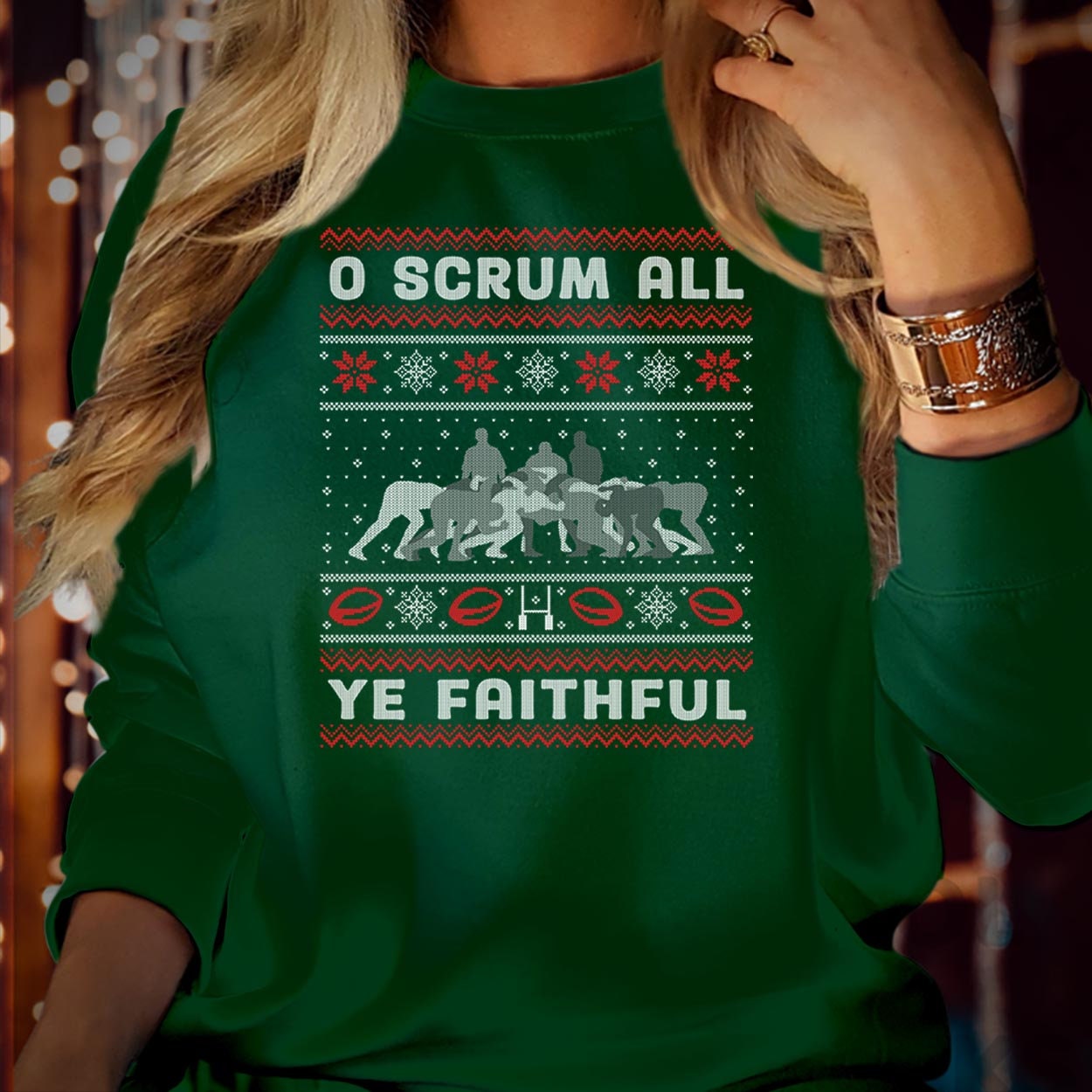 SWEATSHIRT (5233) O Scrum All Ye Faithful Christmas Sweatshirt Kids Adults Men's Xmas Funny Rugby Wales England  Christmas Jumper