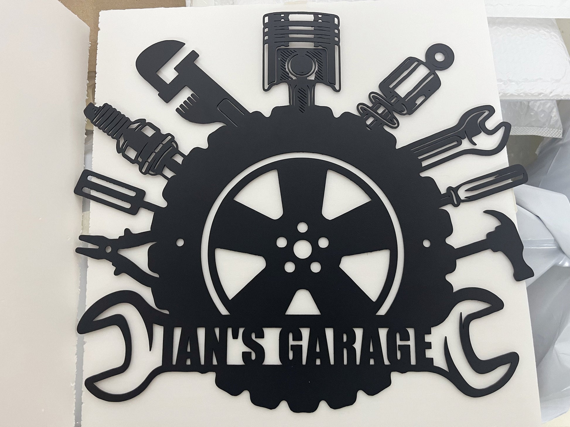 Personalized Garage Metal Sign,Custom Workshop Sign,Garage Metal Wall Sign,Garage Decor,Auto Workshop Sign,Gift For Car Enthusiasts