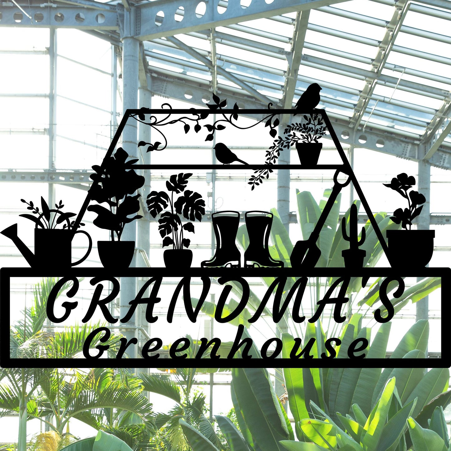 Personalized Garden Sign,Custom Greenhouse Name Sign,Garden Metal Sign,Garden Wall Art,Garden Decor,Gift for Gardener,Metal Yard Decor