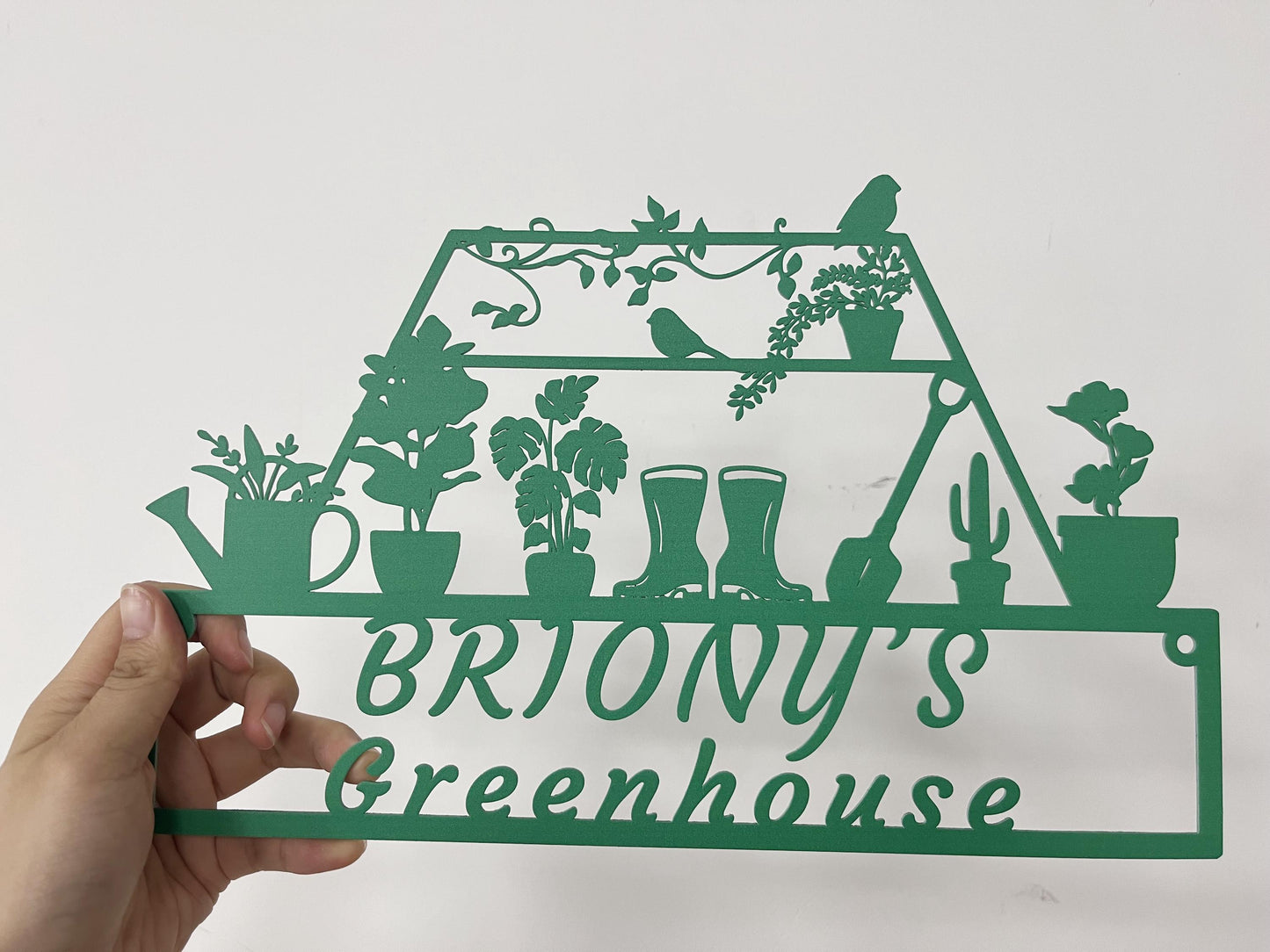 Personalized Garden Sign,Custom Greenhouse Name Sign,Garden Metal Sign,Garden Wall Art,Garden Decor,Gift for Gardener,Metal Yard Decor