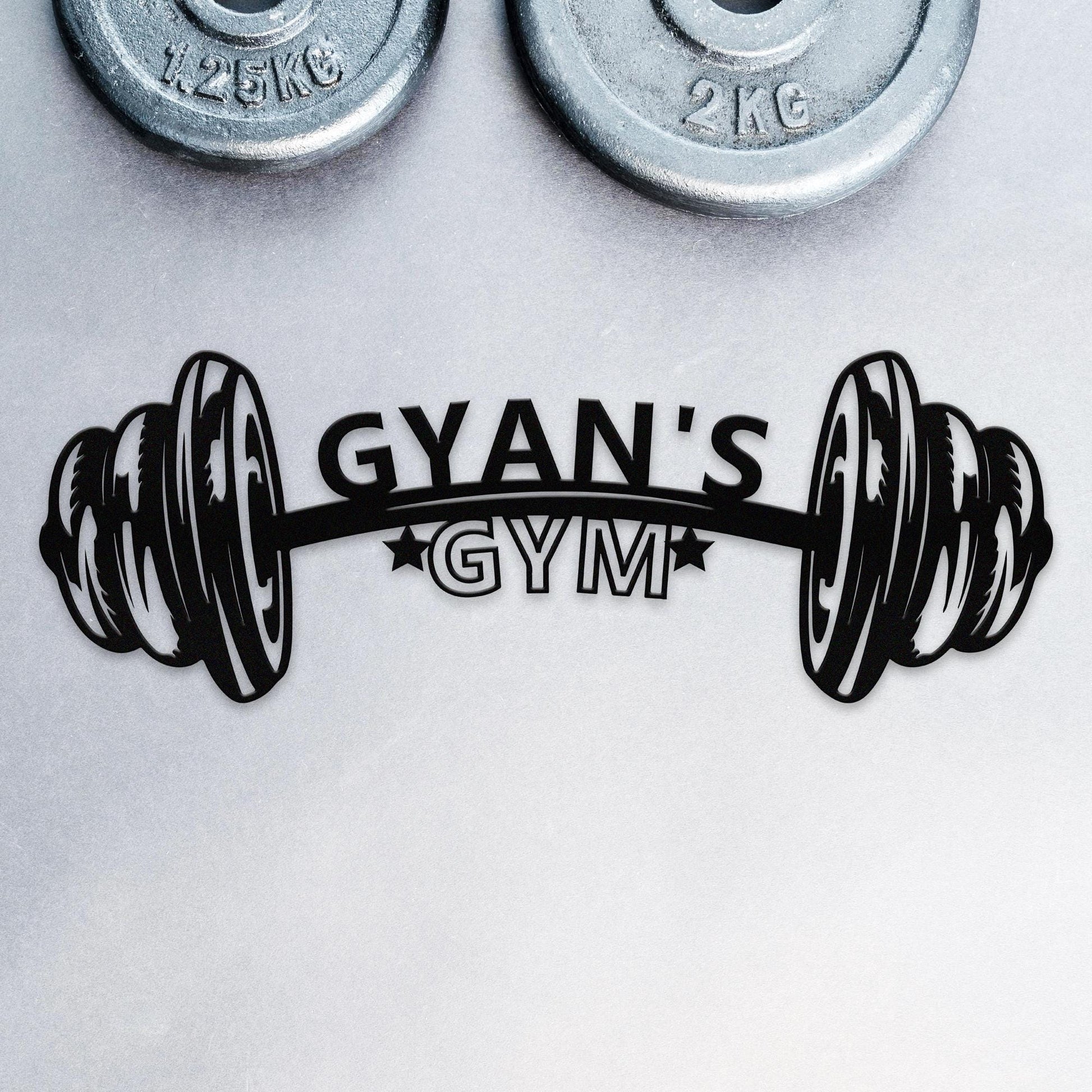 Personalized Gym Metal Sign, Custom Name Gym Sign, Powerlifting Sport Metal Wall Art, Fitness Home Decor, Fitness Club Sign, Cross Fit Sign