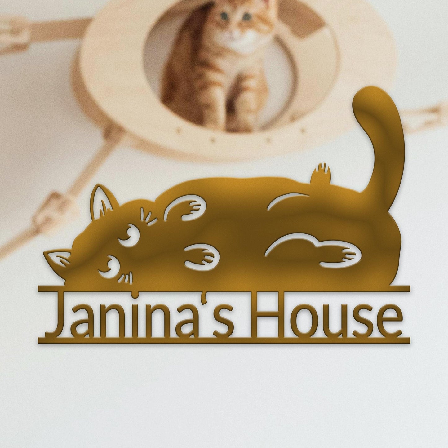 Cat Metal Wall Decor, Personalized Name Cat Metal Wall Art, Custom Cat Metal Wall Sign, Cat Lover Gifts, Cat Decor,Room Decoration