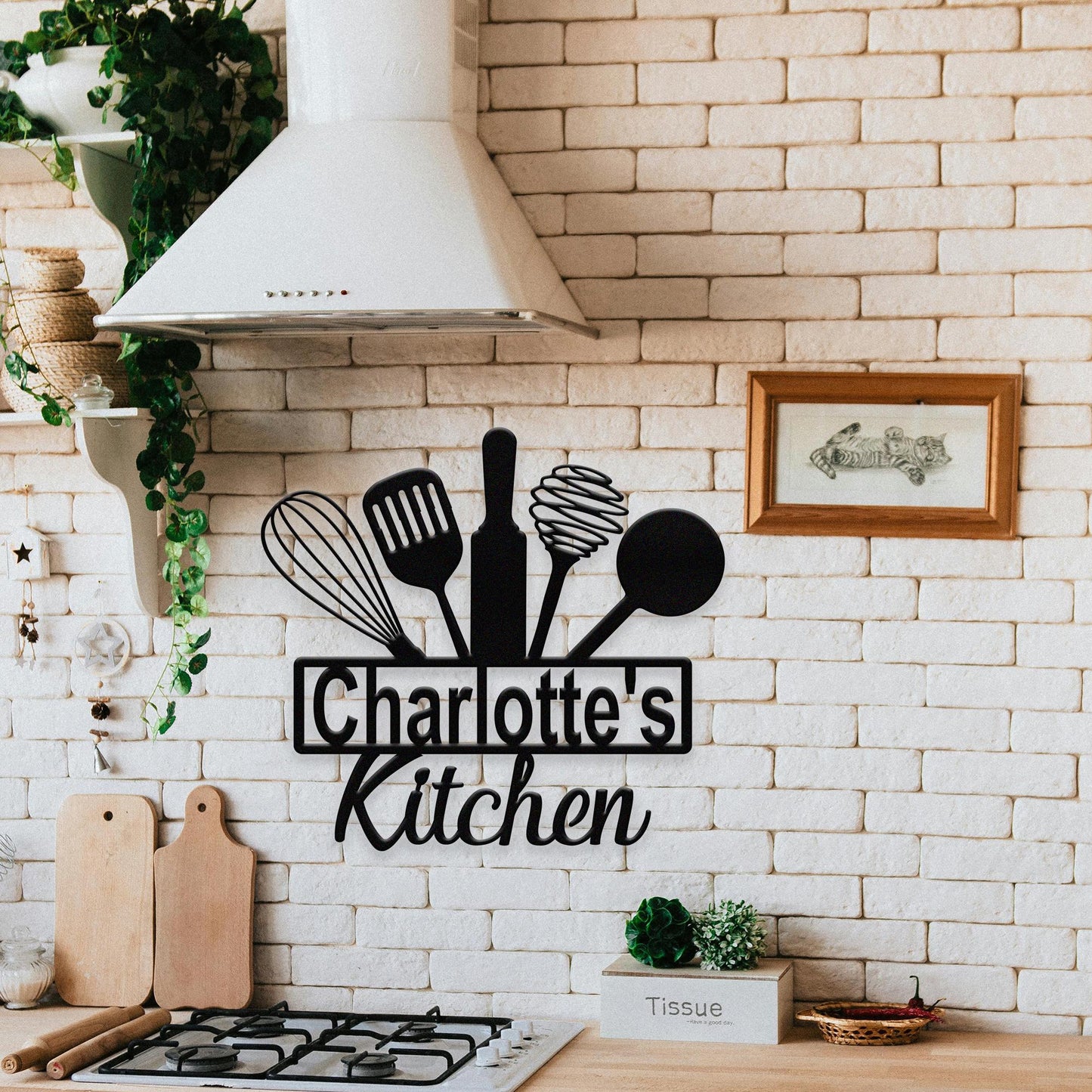 Personalized Kitchen Name Sign, Custom Kitchen Metal Sign with Name, Family Kitchen Sign, Dining Room Decor,Cooking Gift,Gift for Mom