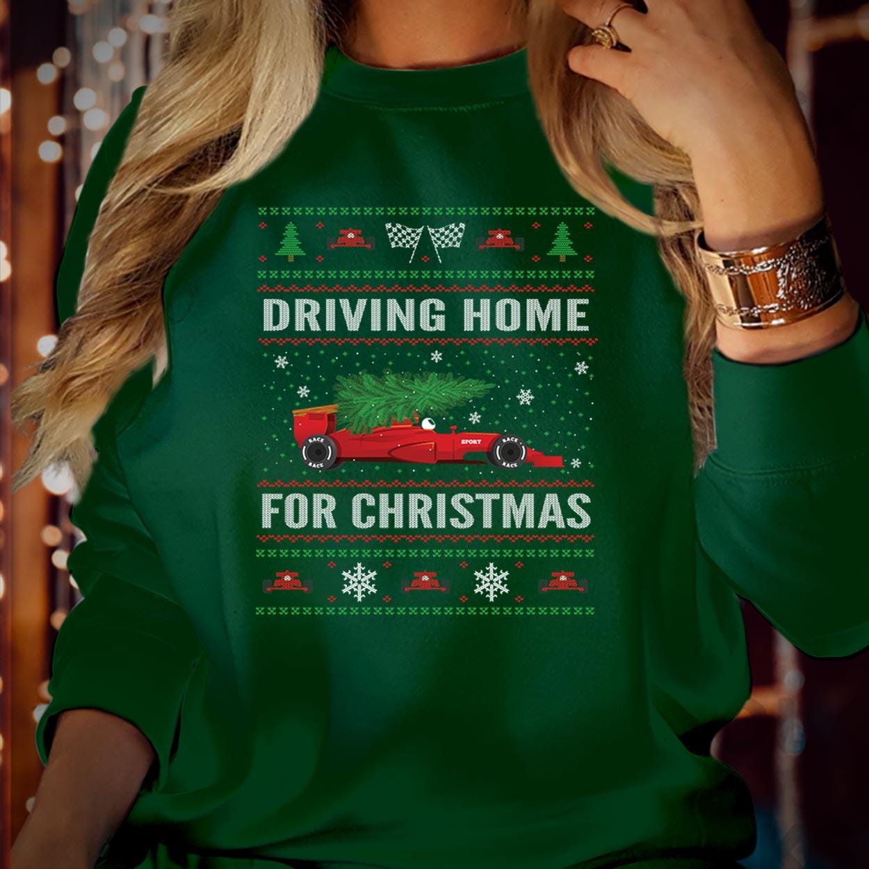 SWEATSHIRT (5229) Driving Home For Christmas Car Cars Lover Sports Dad Grandad Grandpa Xmas Gift  Christmas Jumper