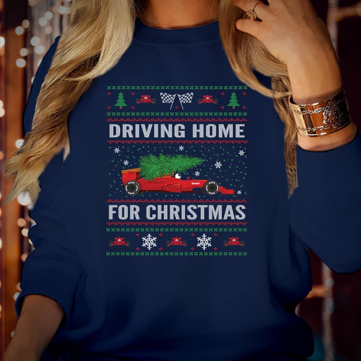 SWEATSHIRT (5229) Driving Home For Christmas Car Cars Lover Sports Dad Grandad Grandpa Xmas Gift  Christmas Jumper