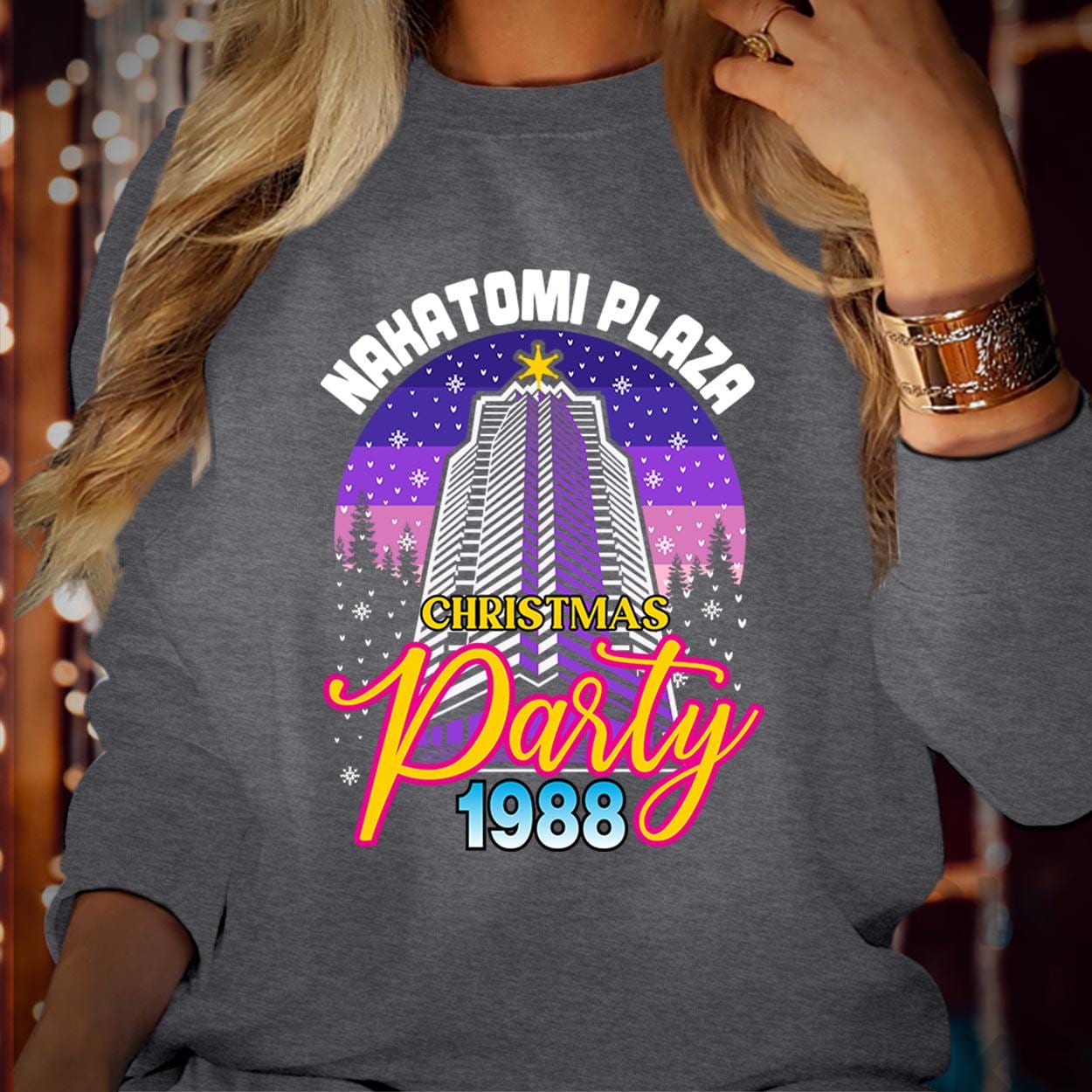 SWEATSHIRT (5008) Nakatomi Plaza Christmas Party 1988 Christmas Sweater Festive  80's Vibes  Funny Bruce  Xmas Jumper