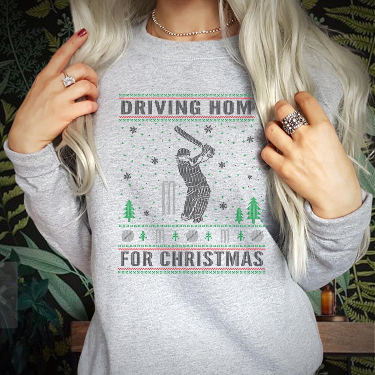 SWEATSHIRT (5232) Driving Home For Christmas Cricket Lover Sports Dad Grandad Grandpa Xmas Gift  Christmas Jumper